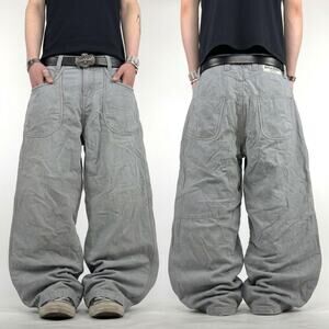Vintage y2k grunge archive rare faded grey baggy wide leg skater pants
